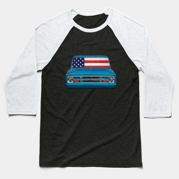 CHEVY C 10 PICKUP, CHEVROLET C-10 PICKUP Baseball T-Shirt by Cult Classics